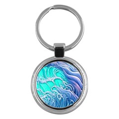 The Beauty Of Waves Key Chain (round) by GardenOfOphir