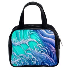 The Beauty Of Waves Classic Handbag (two Sides) by GardenOfOphir