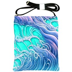 The Beauty Of Waves Shoulder Sling Bag by GardenOfOphir