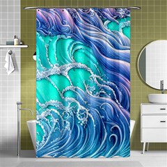 The Beauty Of Waves Shower Curtain 48  X 72  (small)  by GardenOfOphir