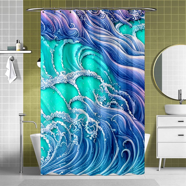 The Beauty Of Waves Shower Curtain 48  x 72  (Small) 