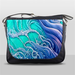 The Beauty Of Waves Messenger Bag by GardenOfOphir