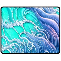 The Beauty Of Waves Fleece Blanket (medium) by GardenOfOphir