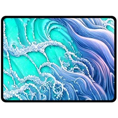 The Beauty Of Waves Fleece Blanket (large) by GardenOfOphir