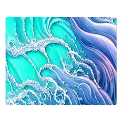 The Beauty Of Waves Premium Plush Fleece Blanket (large) by GardenOfOphir