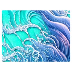 The Beauty Of Waves One Side Premium Plush Fleece Blanket (extra Small)