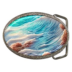 Waves Of The Ocean Belt Buckles by GardenOfOphir