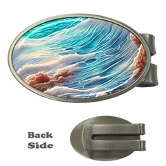 Waves Of The Ocean Money Clips (oval)  by GardenOfOphir