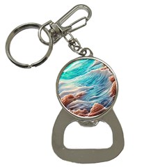 Waves Of The Ocean Bottle Opener Key Chain by GardenOfOphir