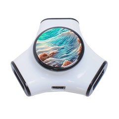 Waves Of The Ocean 3-port Usb Hub by GardenOfOphir