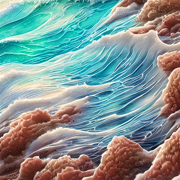 Waves Of The Ocean Play Mat (Square)