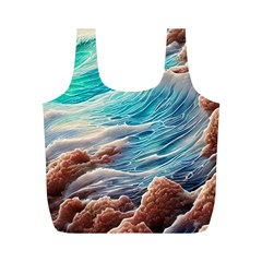 Waves Of The Ocean Full Print Recycle Bag (m) by GardenOfOphir