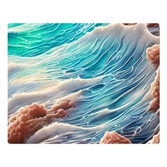 Waves Of The Ocean Premium Plush Fleece Blanket (large) by GardenOfOphir