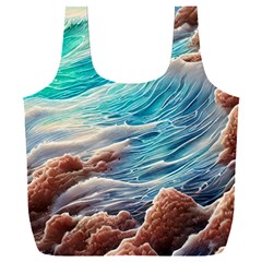 Waves Of The Ocean Full Print Recycle Bag (xxl) by GardenOfOphir