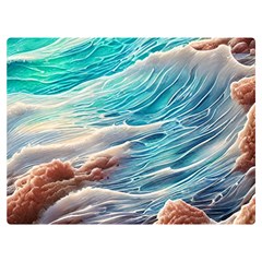 Waves Of The Ocean One Side Premium Plush Fleece Blanket (extra Small) by GardenOfOphir