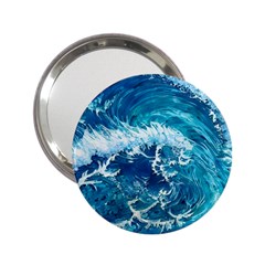 Abstract Blue Ocean Waves Iii 2 25  Handbag Mirrors by GardenOfOphir