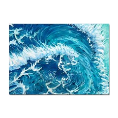 Abstract Blue Ocean Waves Iii Sticker A4 (100 Pack) by GardenOfOphir