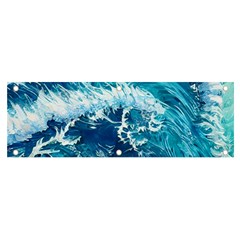 Abstract Blue Ocean Waves Iii Banner And Sign 6  X 2  by GardenOfOphir