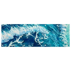 Abstract Blue Ocean Waves Iii Banner And Sign 9  X 3  by GardenOfOphir