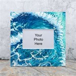 Abstract Blue Ocean Waves Iii White Box Photo Frame 4  x 6  Front