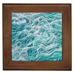 Nature Ocean Waves Framed Tile by GardenOfOphir