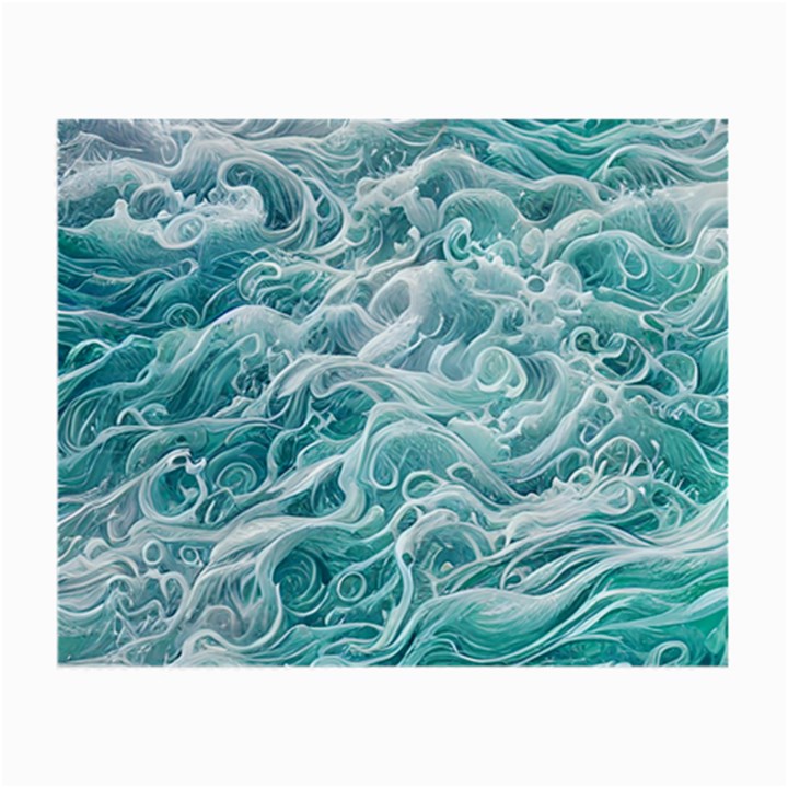 Nature Ocean Waves Small Glasses Cloth