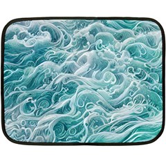 Nature Ocean Waves One Side Fleece Blanket (mini) by GardenOfOphir