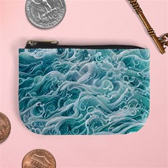 Nature Ocean Waves Mini Coin Purse by GardenOfOphir