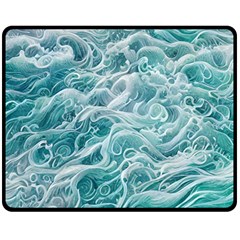 Nature Ocean Waves One Side Fleece Blanket (medium) by GardenOfOphir