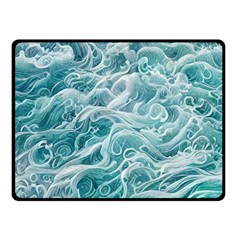 Nature Ocean Waves One Side Fleece Blanket (small) by GardenOfOphir