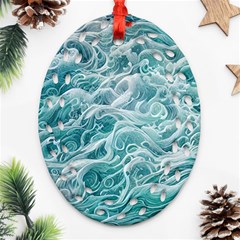 Nature Ocean Waves Ornament (oval Filigree)