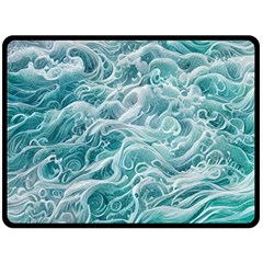 Nature Ocean Waves Fleece Blanket (large) by GardenOfOphir