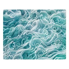 Nature Ocean Waves Premium Plush Fleece Blanket (large) by GardenOfOphir