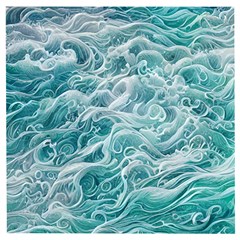 Nature Ocean Waves Wooden Puzzle Square by GardenOfOphir