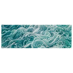 Nature Ocean Waves Banner And Sign 9  X 3  by GardenOfOphir