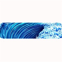 Simple Blue Ocean Wave Large Bar Mat by GardenOfOphir