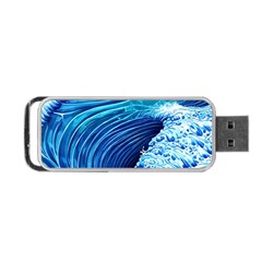 Simple Blue Ocean Wave Portable Usb Flash (two Sides) by GardenOfOphir