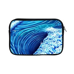 Simple Blue Ocean Wave Apple Ipad Mini Zipper Cases by GardenOfOphir