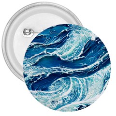 Summer Ocean Waves 3  Buttons by GardenOfOphir