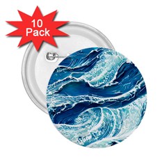 Summer Ocean Waves 2.25  Buttons (10 pack) 