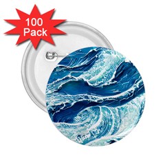 Summer Ocean Waves 2.25  Buttons (100 pack) 