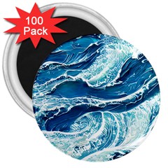 Summer Ocean Waves 3  Magnets (100 pack)