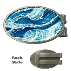 Summer Ocean Waves Money Clips (Oval) 