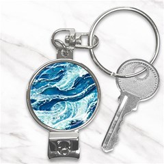 Summer Ocean Waves Nail Clippers Key Chain