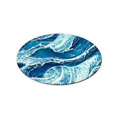 Summer Ocean Waves Sticker (Oval)