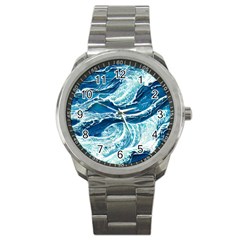 Summer Ocean Waves Sport Metal Watch