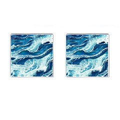 Summer Ocean Waves Cufflinks (square) by GardenOfOphir