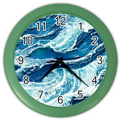 Summer Ocean Waves Color Wall Clock