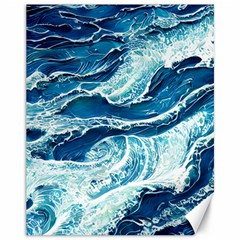 Summer Ocean Waves Canvas 11  x 14 