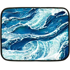 Summer Ocean Waves One Side Fleece Blanket (Mini)